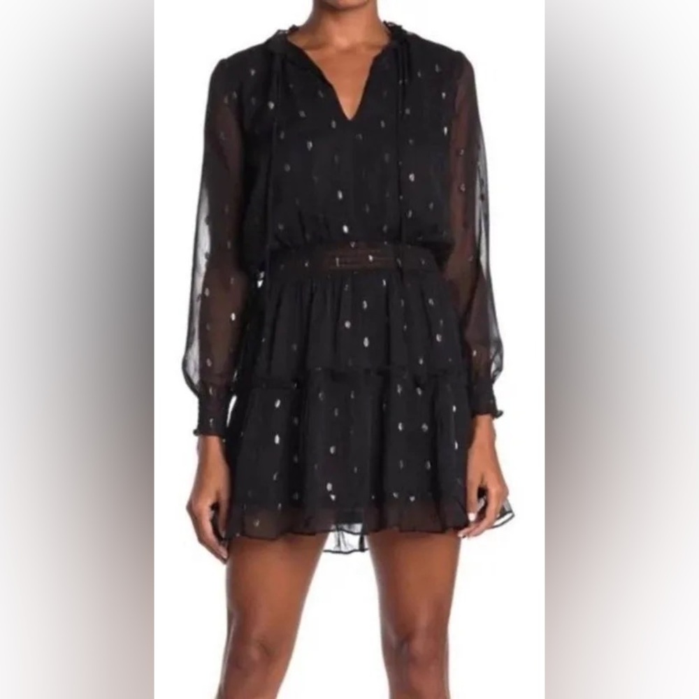 NWOT NSR Ruffle Tired Longsleve Dress